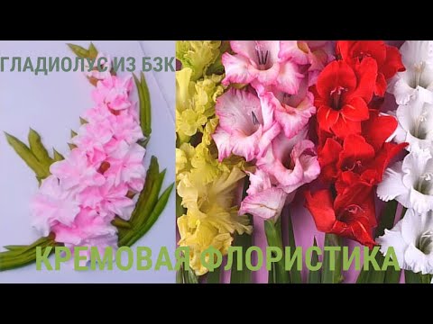 Видео: МК🌟ГЛАДИОЛУС из БЗК от Натальи Колбасовой💐Gladiolus from protein cream