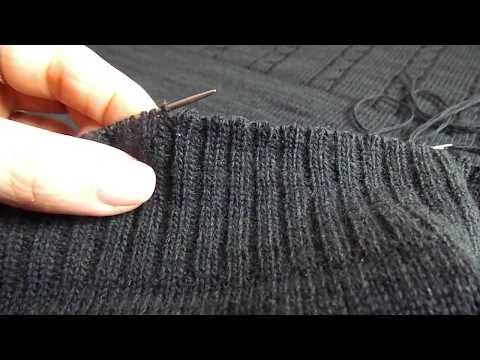Видео: Закрытие петель резинки 2+1 с помощью иглы