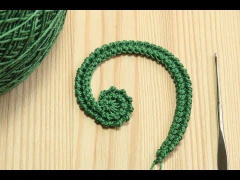 Видео: Вязание ЛЕВОГО ЗАВИТКА на шнуре гусеничка - крючок для новичков Education crochet