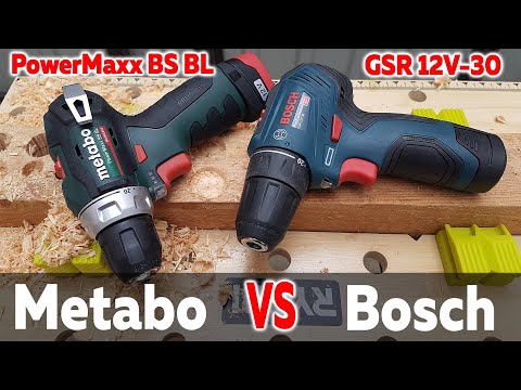 Видео: Bosch & Metabo Какой шуруповерт выбрать? GSR 12V-30 или PowerMaxx BS BL