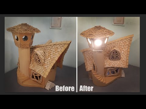 Видео: Как сделать милый сказочный домик из картона
