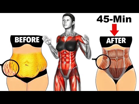 Видео: ➜ 45-минутная тренировка стоя 🔥 Растопите жир на животе и уменьшите объем талии!