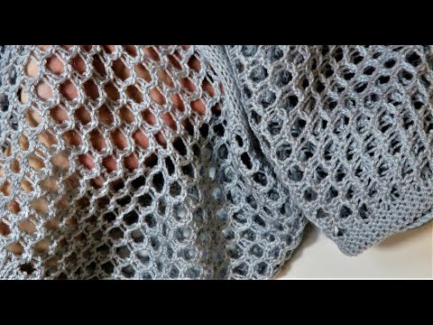 Видео: САМАЯ ЛЕТНЯЯ СЕТКА СПИЦАМИ. ажурный узор спицами. вязание на лето. тренды в вязании