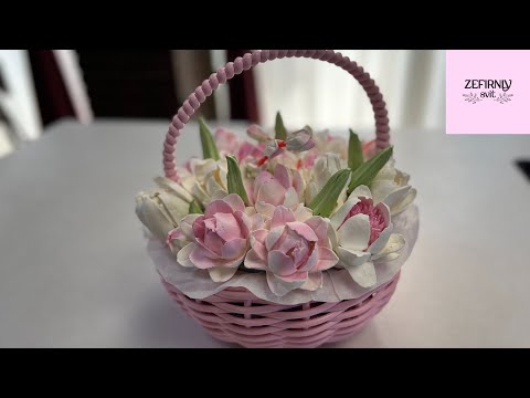 Видео: Лотос із зефіру   Простий і з серединкою 👍👍👍