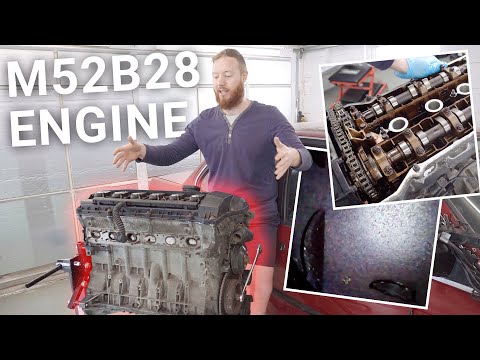 Видео: Проверка двигателя BMW M52B28 [двигатель E36 328i] Подготовка к замене двигателя M52 24 В для сбо...