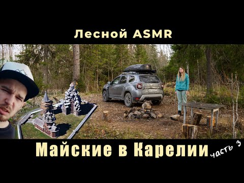 Видео: Отдыхаем в Карелии весной на дастере. Лесной Релакс.часть 3