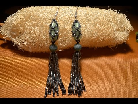 Видео: Серьги из бисера. "Ажурный жгут".  Бисероплетение.  Мастер класс