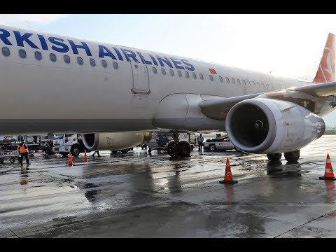 Видео: Взлет из Стамбула А321 Turkish Airlines