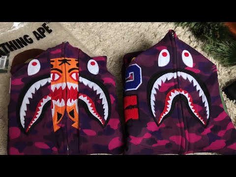 Видео: Сравнение худи BAPE TIGER и BAPE SHARK
