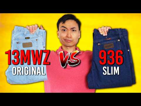 Видео: Какие джинсы ковбойского кроя лучше? | Wrangler 13MWZ против 936 Slim