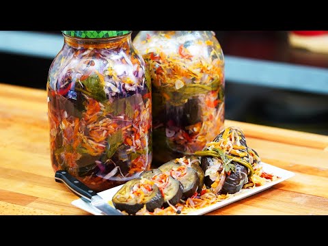 Видео: 🍆🧅Баклажаны с овощами 🥕🧄 в банке на зиму, Начиненные баклажаны 🧂 в соленом рассоле