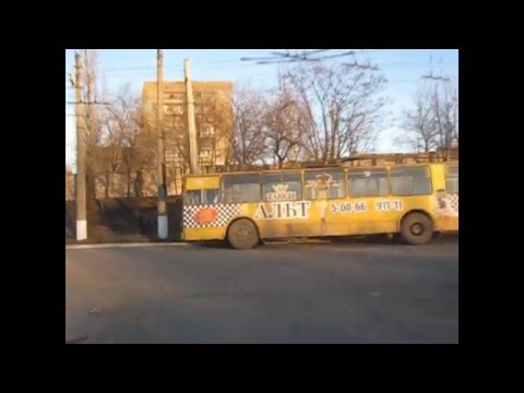 Видео: Алчевский троллейбус ,дорога в депо 17.02.2016