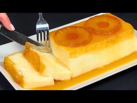 Видео: Только молоко и ананас! Самый вкусный итальянский десерт за 5 минут! без выпечки!