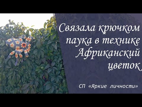 Видео: Связала крючком паука в технике Африканский цветок | Игрушки амигуруми | Отчет в СП "Яркие личности"