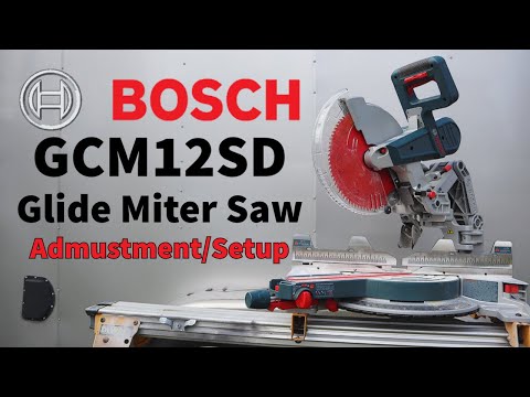 Видео: Регулировка/настройка торцовочной пилы BOSCH GCM12SD