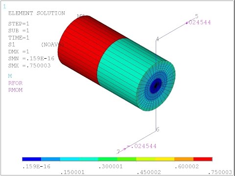 Видео: ANSYS Сопротивление материалов E-06 (кручение с зазором)