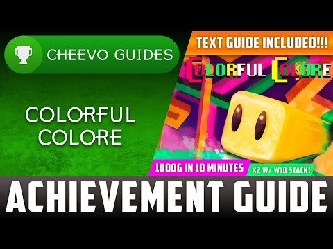 Видео: Colorful Colore — руководство по достижению с письменными решениями! (Xbox/W10) *1000G за 10 мину...