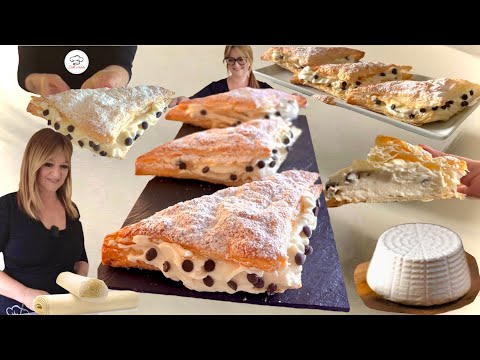 Видео: СЛАДКИЕ ТРЕУГОЛЬНИКИ ТОЛЬКО ИЗ СЛОЕНОГО ТЕСТА И КРЕМА РИКОТТА очень просто и быстро