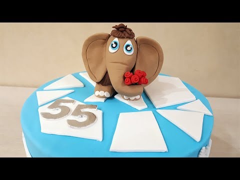 Видео: Самый простой Мамонтенок из мастики. Мастер-класс.