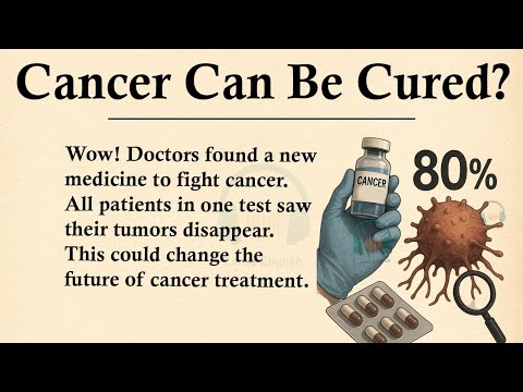 Видео: Новое лекарство от рака показало 80% успеха в испытаниях || 💊Изучайте английский через историю, у...