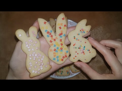 Видео: АСМР Печём печенье Зайчики, тихий голос 🐰 ASMR Bunny cookies making