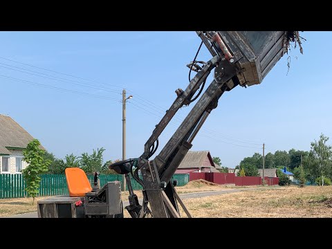 Видео: Самодельный мини-погрузчик на гидроходу