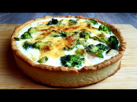 Видео: КИШ Лорен с семгой и брокколи, очень вкусный открытый пирог