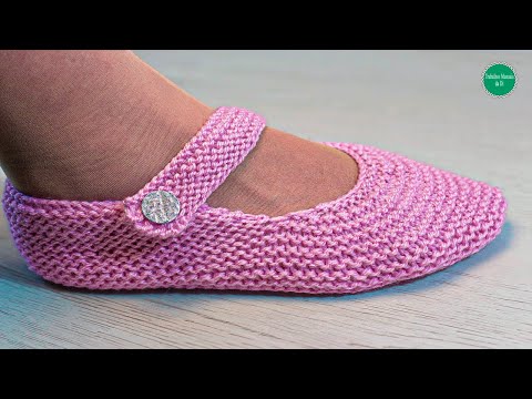 Видео: Легкие тапочки спицами: просто шаг за шагом для начинающих