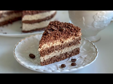 Видео: Диетический кофейный торт с чиа кремом! Без масла, сахара и муки!