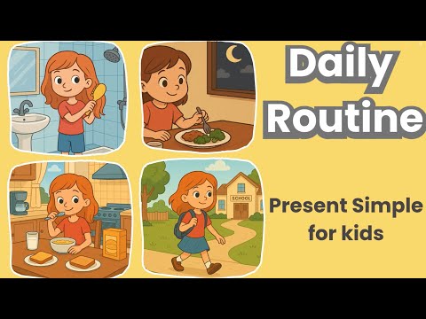 Видео: Распорядок дня для детей | Настоящее простое время