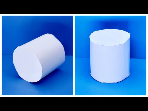 Видео: Как сделать бумажный 3D цилиндр // Учебник по легкой фигуре