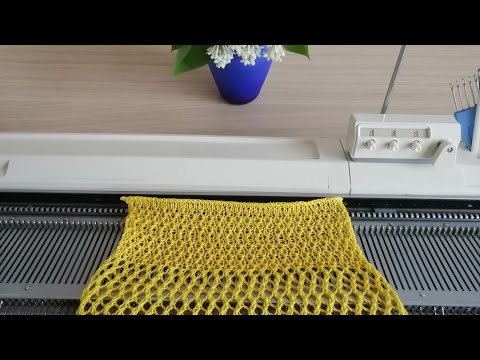 Видео: Ажурная сетка, по перфокарте.