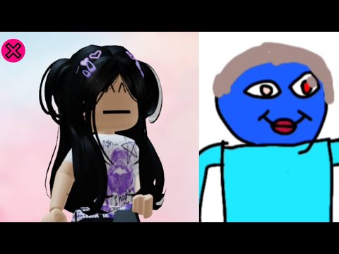 Видео: ТЯНКА в ГОЛУБОЙ КОФТОЧКЕ рисует СЕБЯ | Реакция на тянок от Алены в РОБЛОКС