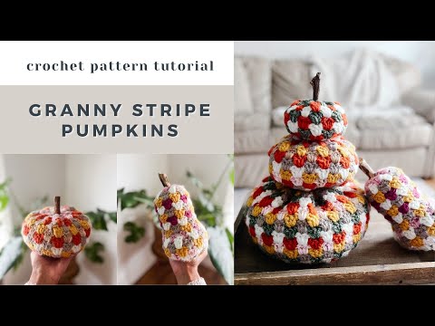 Видео: Как связать крючком плотные тыквы в стиле «бабушкин узор» — полный урок