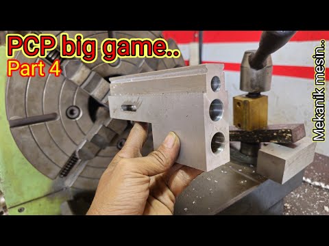 Видео: Изготовление камерной PCP большой игры на токарном станке Часть 4