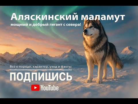Видео: ❤️Аляскинский маламут — мощный и добрый гигант с севера! Всё о породе, характер, уход и факты🐾