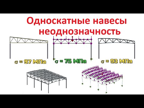 Видео: Односкатные навесы расчет и проектирование в Solidworks simulation