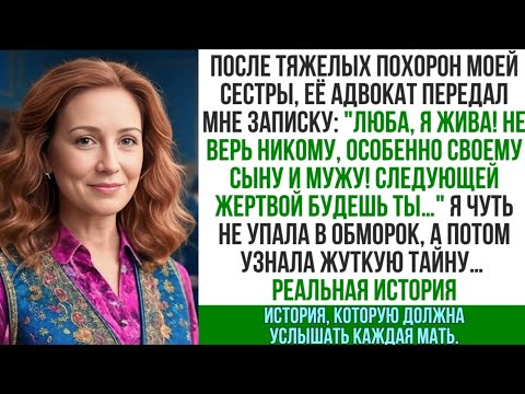 Видео: Я плакала, читая! После похорон сестры получила записку: "Не доверяй сыну и мужу!" Правда ужасна