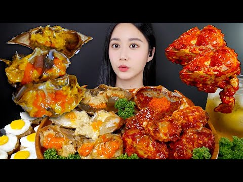 Видео: МУКБАНГ Краб Маринованный В Соевом Соусе🦀 Краб Маринованный В Остром Соусе | MUKBANG | АСМР