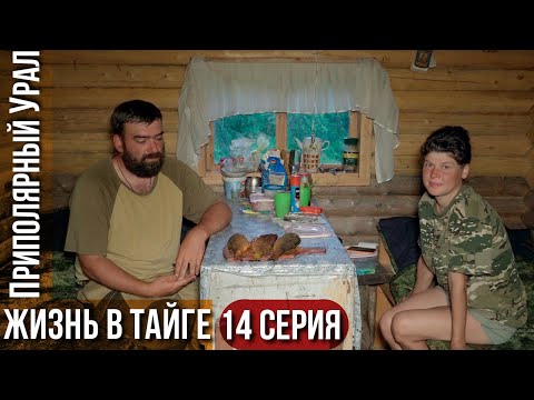 Видео: Возвращаемся в избу | Жизнь в тайге | Окунь сошел с ума | Горит лес | Коптим щуку и окуня | 14 ч.