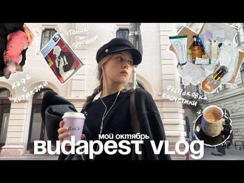 Видео: ВЛОГ: распаковка корейской косметики, кафе с котиками и прогулки по Будапешту!