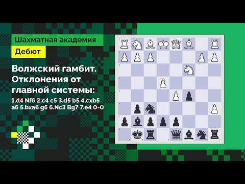 Видео: ВОЛЖСКИЙ ГАМБИТ #2: Главная система без 8.Nf3 и 8.a7 // Дебют