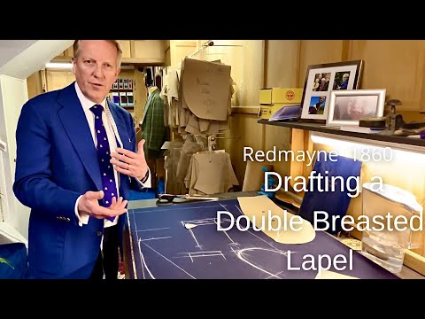 Видео: Сэвил-Роу, Рок-оф-Ай. Чертим двубортное пальто по выкройке однобортного.