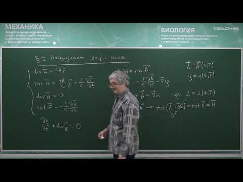 Видео: Степаньянц К.В. - Электродинамика-3.Потенциалы электромагнитного поля. Заряженная частица в э/м поле