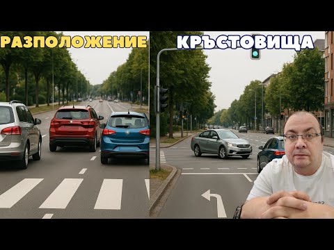 Видео: Шофьорски курс - теория 23.10.2025г. - Разположение на ПС. Кръстовища.