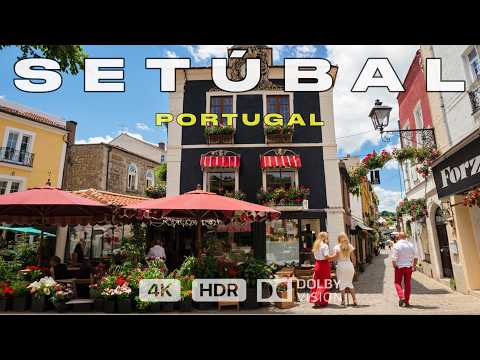 Видео: Сетубал, Португалия 🇵🇹 в 4K Ultra HD — Спокойная пешеходная прогулка по прибрежному городу