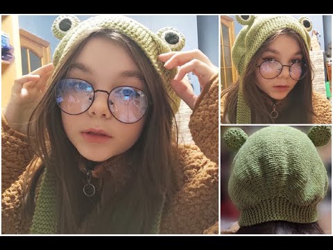Видео: Шапка-жабка спицами. Как я ее вязала.