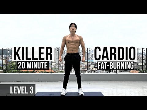 Видео: 20-минутная кардиотренировка дома (уровень 3) | 20 Minute Killer Home Cardio (Level 3)