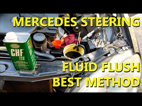 Видео: Промывка гидроусилителя руля Mercedes Benz — лучший способ — двигатель M113 — S500