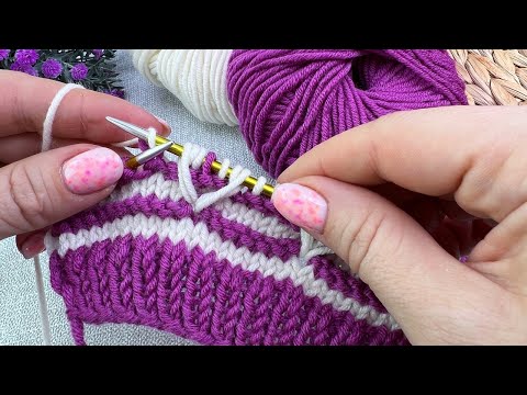 Видео: 🤫Подсмотрела у ТУРЧАНОК. НЕОБЫКНОВЕННЫЙ  узор спицами. Вязание спицами для начинающих.